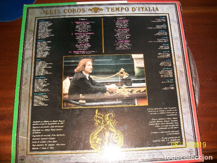 Discos de vinilo: LUIS COBOS- TEMPO DITALIA - Foto 2