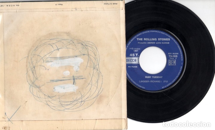 Discos de vinilo: Rolling Stones - Lets spend the night together - Ruby Tuesday - Foto 2