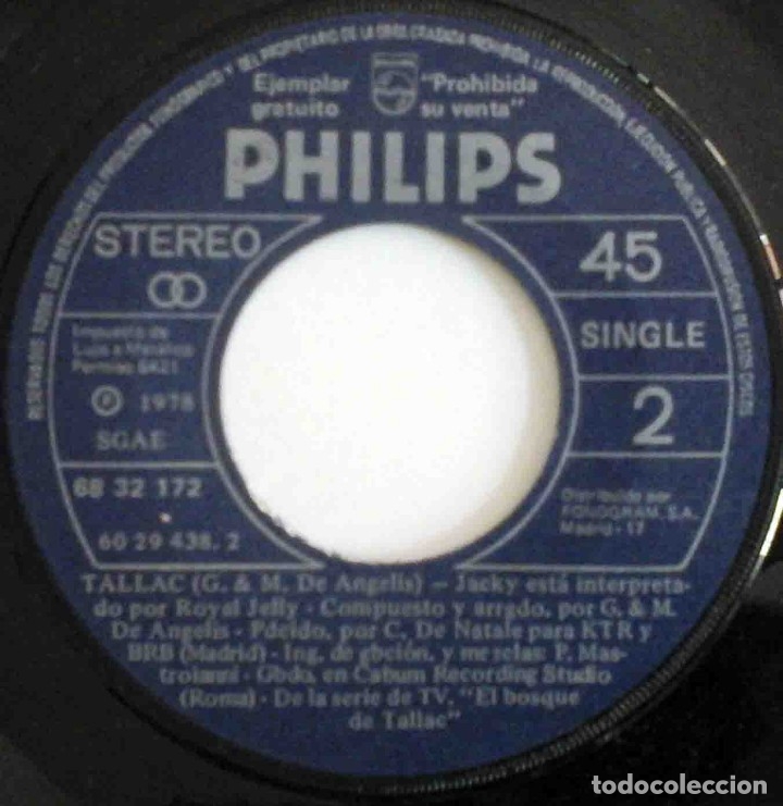 Discos de vinilo: B.S.O. Jacky El bosque de Tallac - Danone / Phillips 1978 - Foto 4