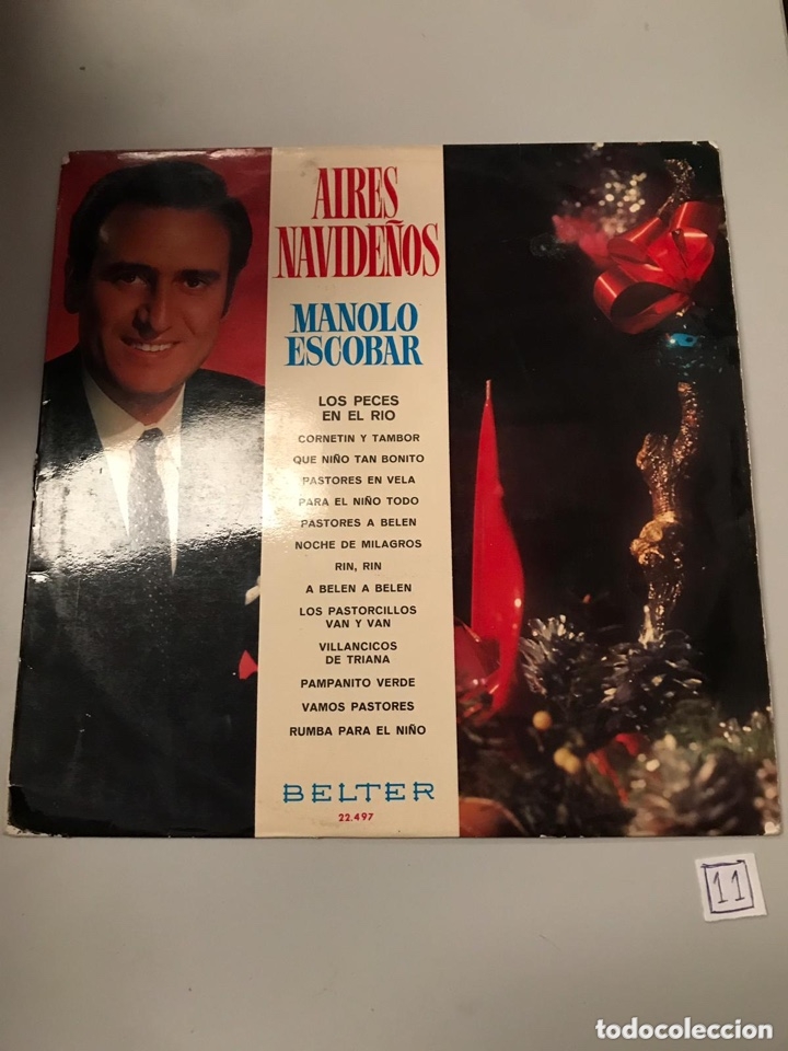 Discos de vinilo: Manolo escobar a&iacute;res navide&ntilde;os - Foto 1