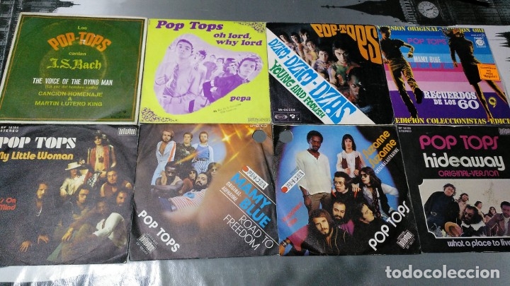 Discos de vinilo: LOS POP-TOPS - LOTE 8 SINGLES - Foto 1