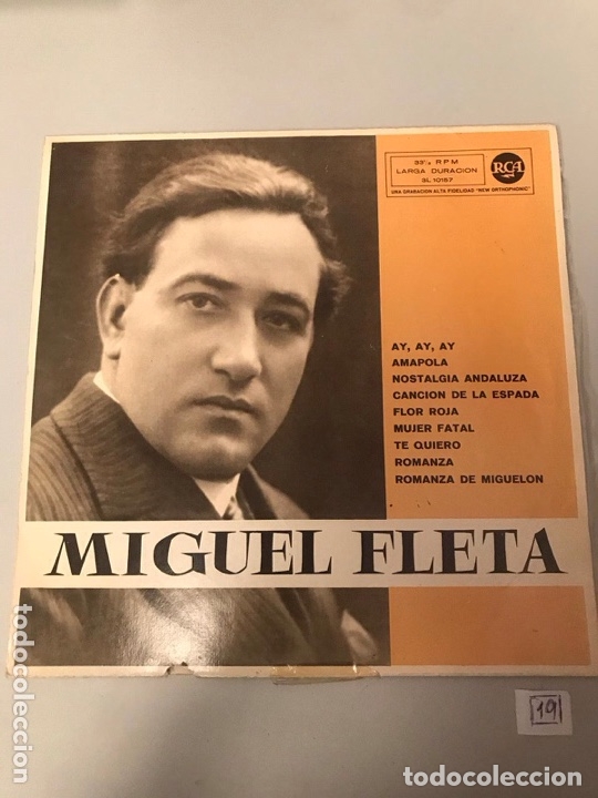 Discos de vinilo: Miguel fleta - Foto 1