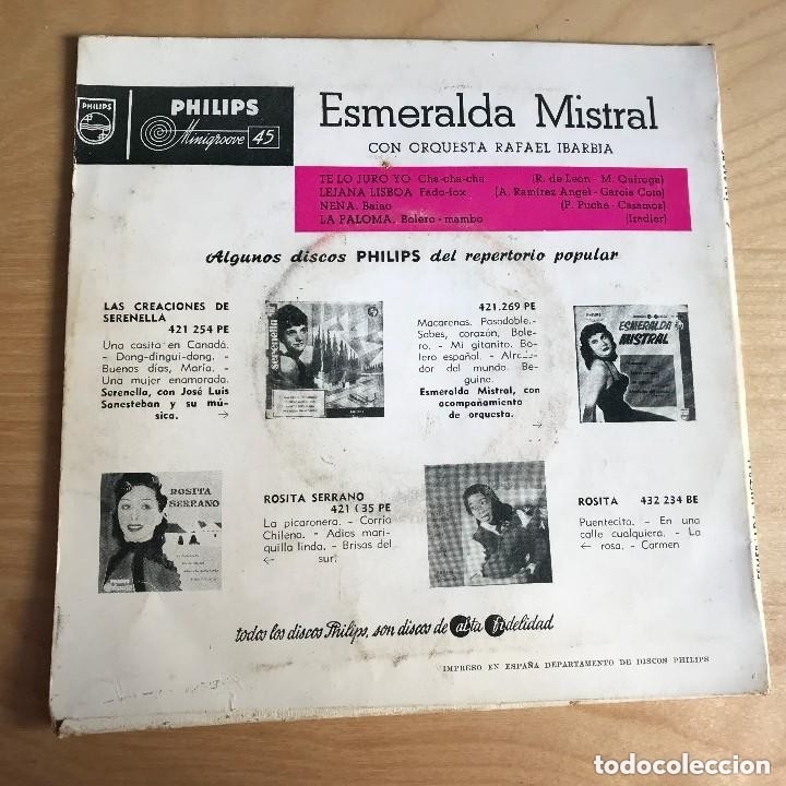 Discos de vinilo: SINGLE . ESMERALDA MISTRAL . - Foto 2