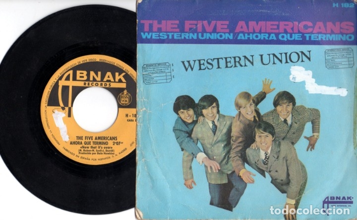 Discos de vinilo: Five Americans - Western Union / Now that its over - Foto 2
