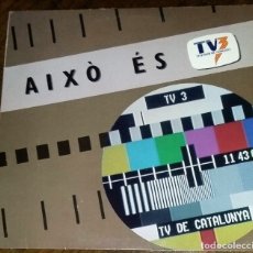 Discos de vinilo: AIXÒ ÉS TV3 AMB TU. LLETRA I MÚSICA LA TRINCA. DISC PROMOCIONAL.. Lote 174181463
