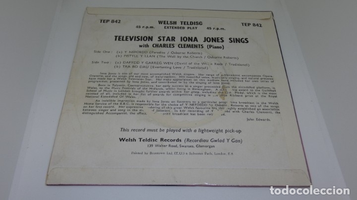 Discos de vinilo: DISCO SINGLE VINILO JONA JONES SINGS . - Foto 2
