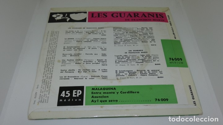 Discos de vinilo: DISCO SINGLE VINILO MALAGUE&Ntilde;A . LES GUARANIS . - Foto 2