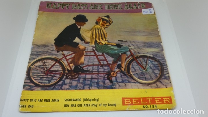 Disques de vinyle: DISCO SINGLE VINILO HAPPY DAYS HERE AGAIN .