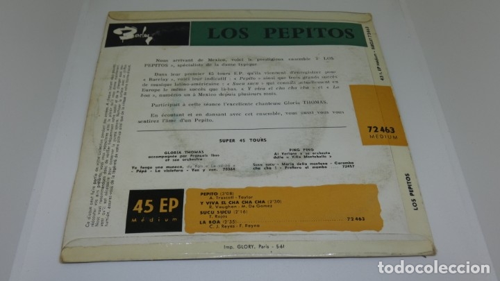 Discos de vinilo: DISCO SINGLE VINILO . PEPITO . SUCU SUCU . LOS PEPITOS . - Foto 2