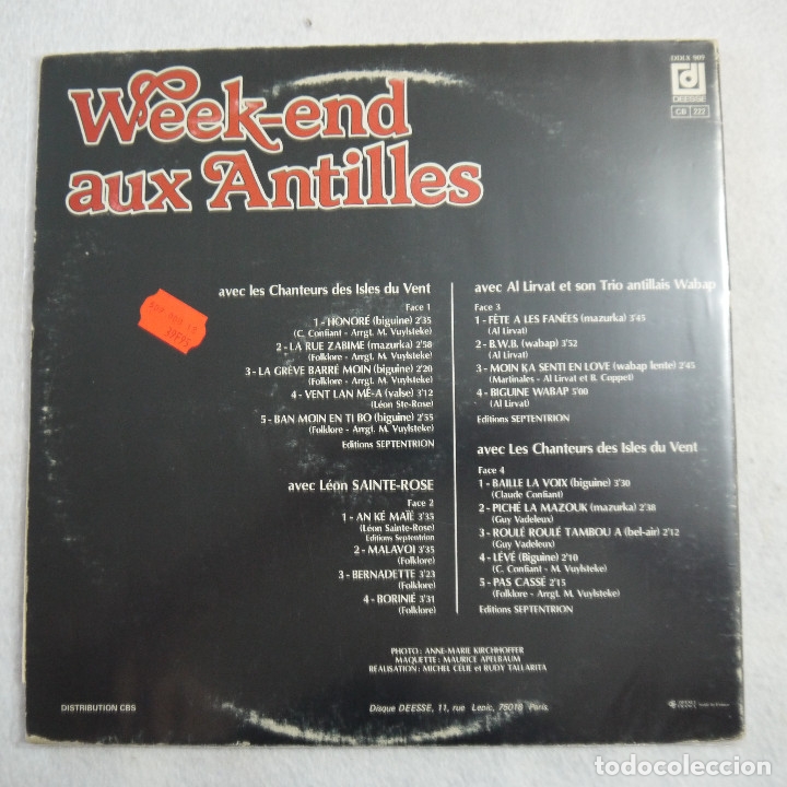 Discos de vinilo: WEEK-END AUX ANTILLES - 2 LP - Foto 2