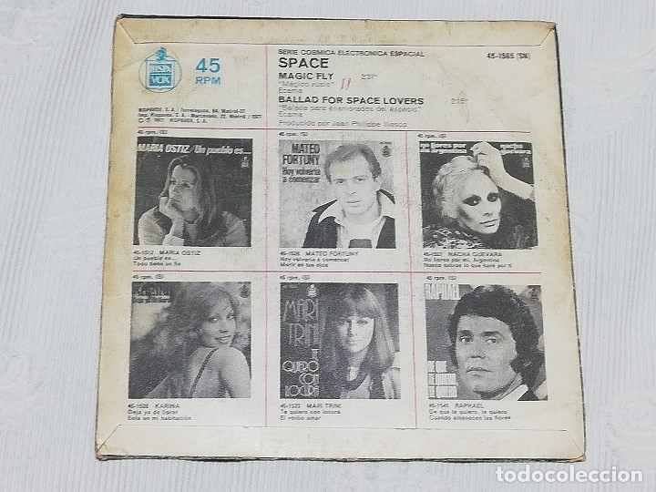 Discos de vinilo: SINGLE: SPACE - MAGIC FLY / BALLAD FOR SPACE LOVERS &middot; hispavox, 1977 - - Foto 2