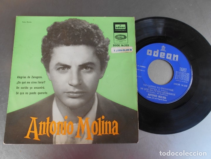 Discos de vinilo: ANTONIO MOLINA-EP ALEGRIAS DE ZARAGOZA +3-LEER - Foto 1 - 174444702