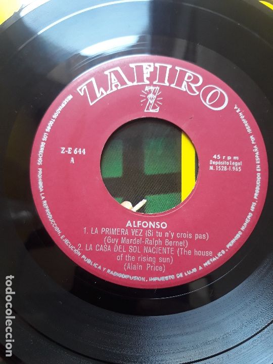 Discos de vinilo: Alfonso- sabr&aacute;s +3- el zafiro 1965 - Foto 3