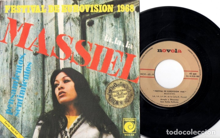 Discos de vinilo: Massiel: La, la, la - Pensamientos, sentimientos - Foto 1
