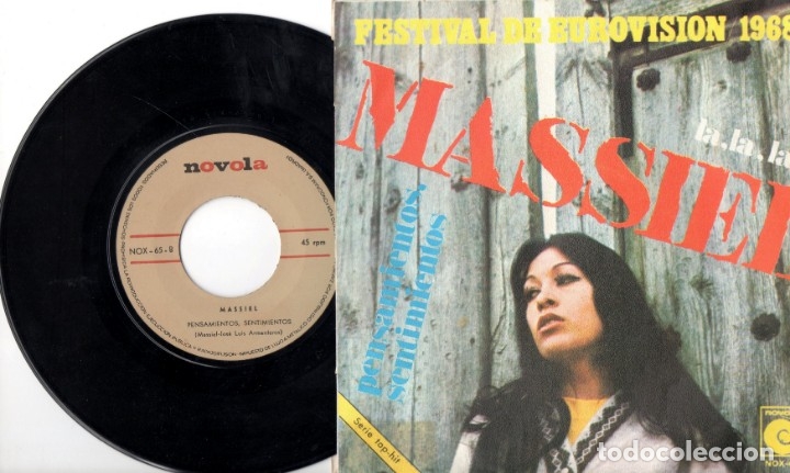 Discos de vinilo: Massiel: La, la, la - Pensamientos, sentimientos - Foto 2