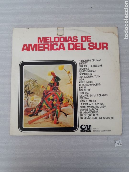 Vinyl records: Melod&iacute;as de Am&eacute;rica del Sur