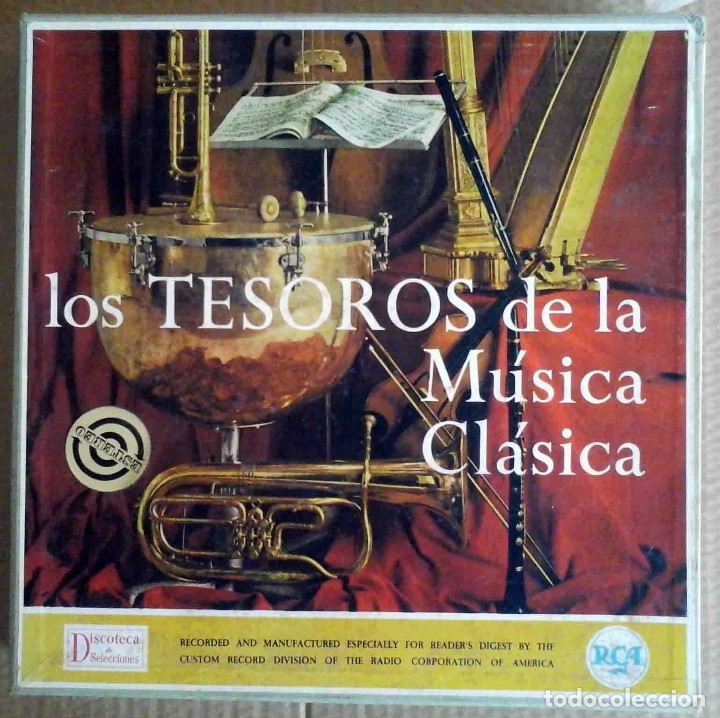 Discos de vinilo: Los Tesoros de la M&uacute;sica Cl&aacute;sica Caja con 10 LP y libreto - Impecable