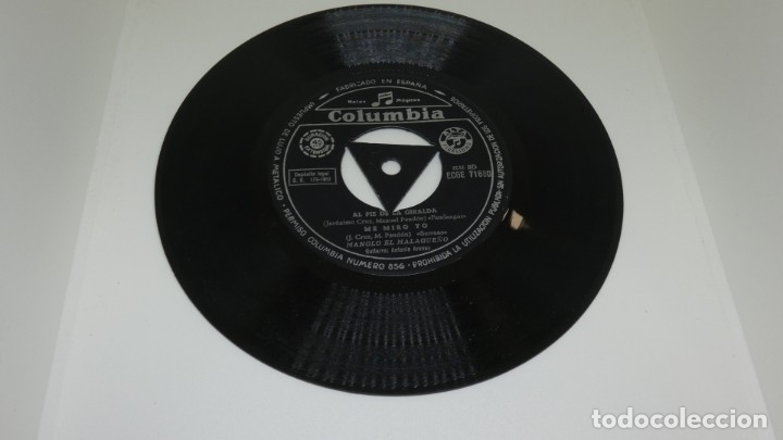 Discos de vinilo: DISCO SINGLE VINILO MANOLO EL MALAGUE&Ntilde;O - Foto 3