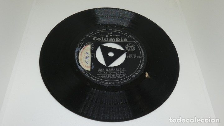Discos de vinilo: DISCO SINGLE VINILO MANOLO EL MALAGUE&Ntilde;O - Foto 4