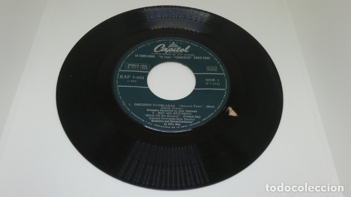Discos de vinilo: DISCO SINGLE VINILO TENNESSEE . ERNIE FORD . 16 TONS - Foto 4
