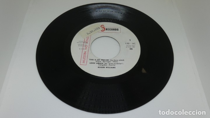 Discos de vinilo: DISCO SINGLE VINILO ROGER WILLIAMS . - Foto 4