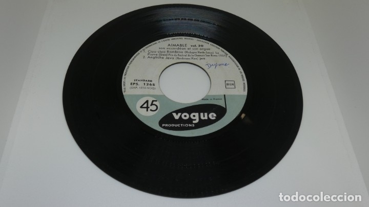 Discos de vinilo: DISCO SINGLE VINILO . CIAO CIAO BAMBINA . AIMABLE . - Foto 4