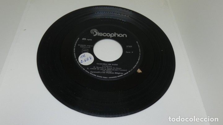 Discos de vinilo: DISCO SINGLE VINILO . CARAVELLI  EN PARIS LOS COMEDIANTES - Foto 4