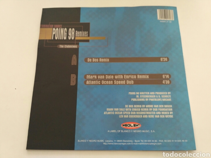 Discos de vinilo: Termination Source - Poing 98 Remixes (Insolent Tracks) - Foto 2