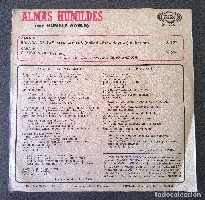 Discos de vinilo: Almas Humildes Cuervos - Foto 3