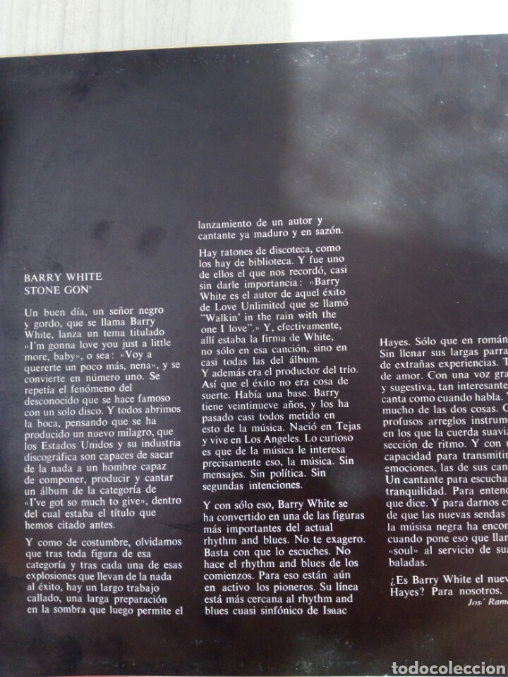 Discos de vinilo: BARRY WHITE STONE GON - Foto 4
