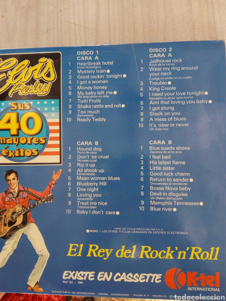Discos de vinilo: ELVIS PRESLEY SUS 40MAYORES EXITOS ORIGINALES - Foto 2