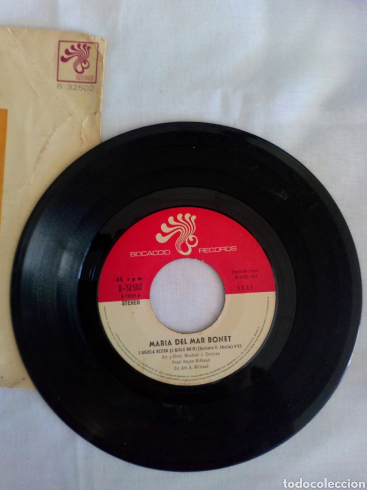 Discos de vinilo: Mar&iacute;a del Mar Bonet single autografiado - Foto 5