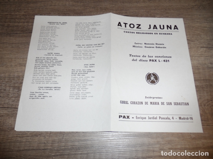 Discos de vinilo: ATOZ JAUNA - S/T - Foto 3