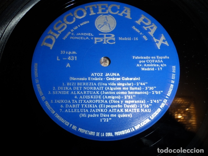 Discos de vinilo: ATOZ JAUNA - S/T - Foto 5