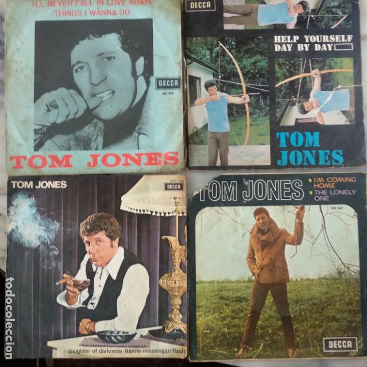 Discos de vinilo: lote 4 singles Tom Jones - Foto 1