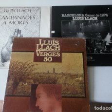 Discos de vinilo: LOTE,VINILOS,LLUIS LLACH, 3 LPS VERGES 50,CAMPANADES A MORTS,BARCELONA GENER DE 1976,