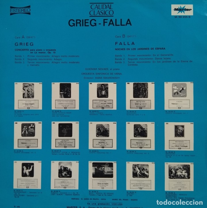 Discos de vinilo: &bull;	Grieg y Falla / Lp Marfer 1976 - Foto 2