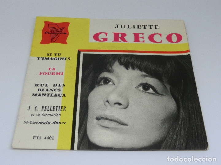 Discos de vinilo: SINGLE - JULIETTE GRECO - SI TU TIMAGINES - LA FOURMI - Foto 1
