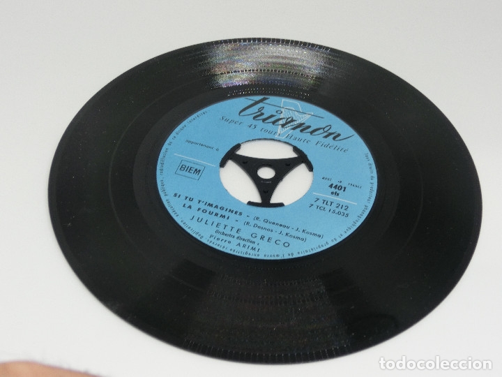 Discos de vinilo: SINGLE - JULIETTE GRECO - SI TU TIMAGINES - LA FOURMI - Foto 3