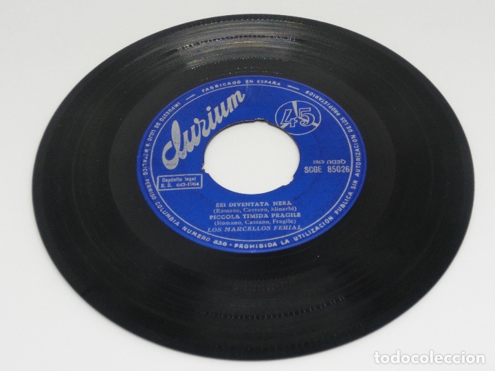 Discos de vinilo: SINGLE - LOS MARCELLOS FERIAL - SEI DIVENTATA NERA - SIN FUNDA - Foto 1
