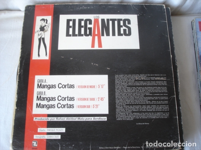 Discos de vinilo: Los Elegantes   Mangas Cortas - Foto 2