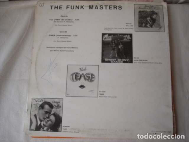 Discos de vinilo: Funk Masters  Its Over = Se Acabo - Foto 2