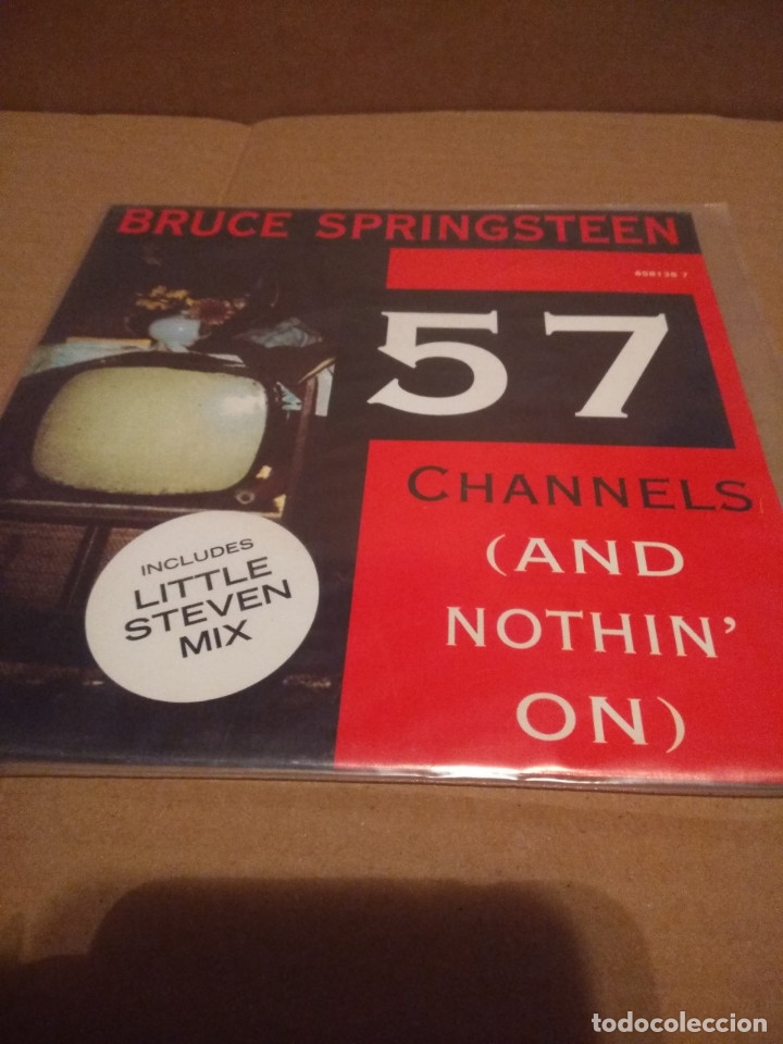 Discos de vinilo: SG BRUCE SPRINGSTEEN : 57 CHANELS ( 2 VERSIONES ) - Foto 1