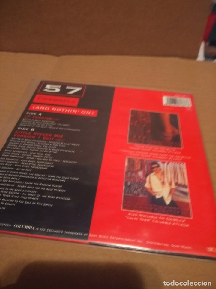 Discos de vinilo: SG BRUCE SPRINGSTEEN : 57 CHANELS ( 2 VERSIONES ) - Foto 2