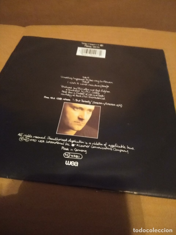 Discos de vinilo: SG PHIL COLLINS : SOMETHING HAPPENED... - Foto 2