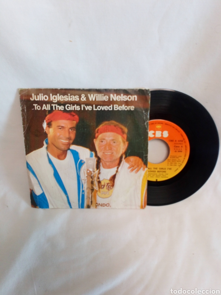 Discos de vinilo: Single Julio Iglesias y Willie Nelson - Foto 1
