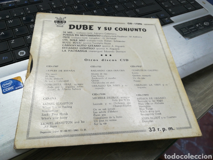 Discos de vinilo: Francisco dube ep 24 mil... Cid 1961 - Foto 2