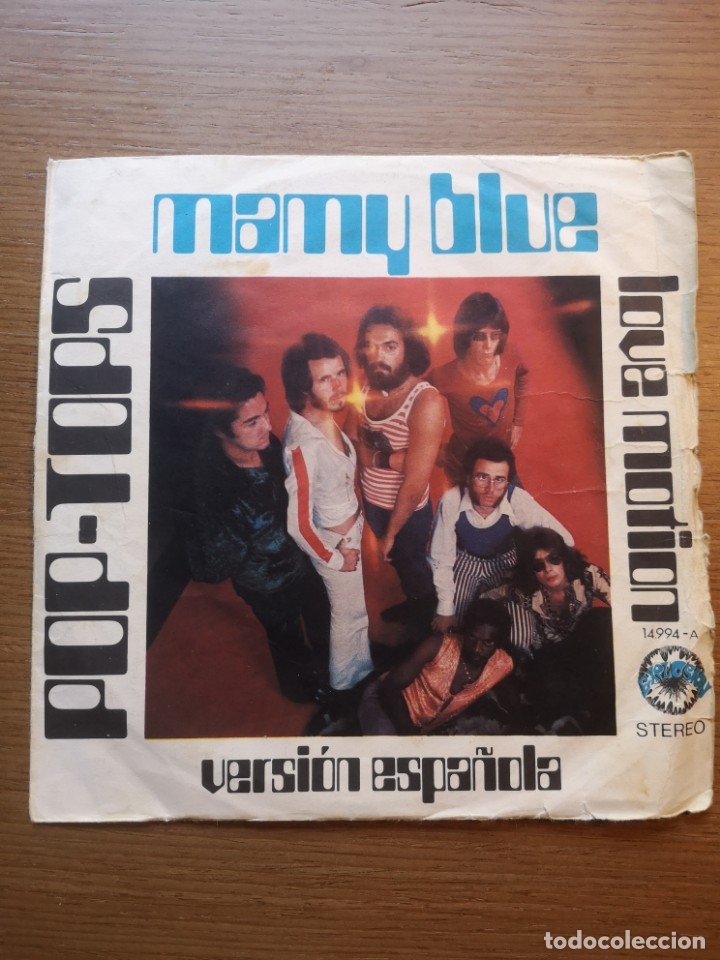 Discos de vinilo: POP-TOPS. - MAMY BLUE LOVE MOTION. - SINGLE. - Foto 1