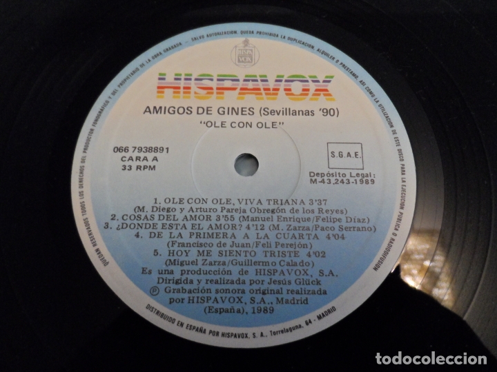 Discos de vinilo: AMIGOS DE GINES - OLE CON OLE - Foto 3