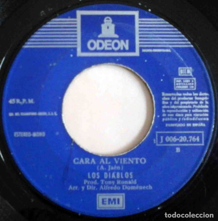 Discos de vinilo: Los Diablos - Manda Christmas / Cara al viento - Foto 3